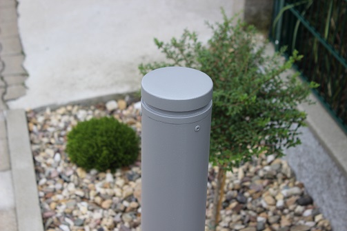 Stilpoller Ø 102 mm, mit Alukopf mit Ziernut, ortsfest 