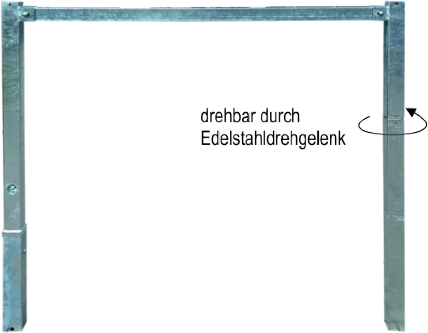 Wegesperre 70x70 mm, herausnehmbar, 3000 mm