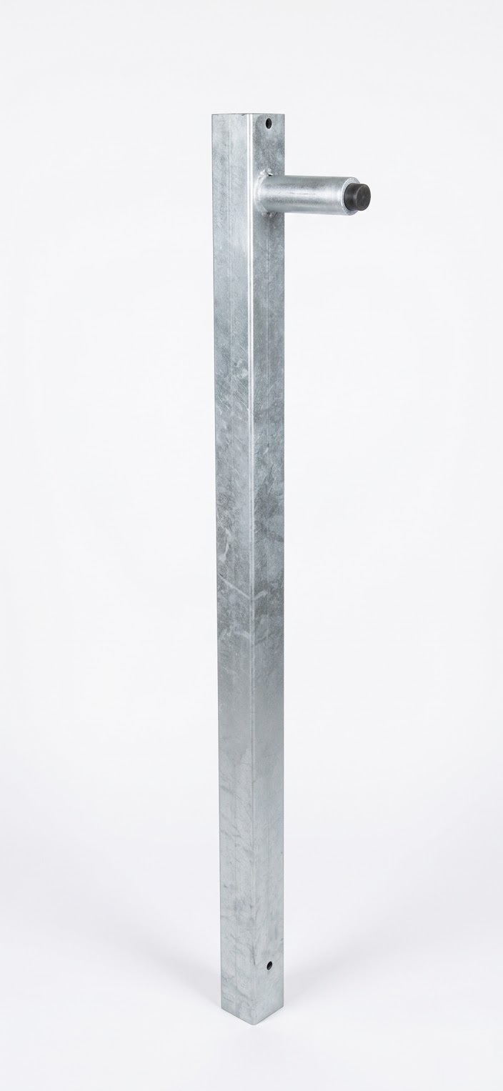 Türstopperpfosten CONSISTO aus Stahl I ortsfest aus Quadratrohr 80x80 mm