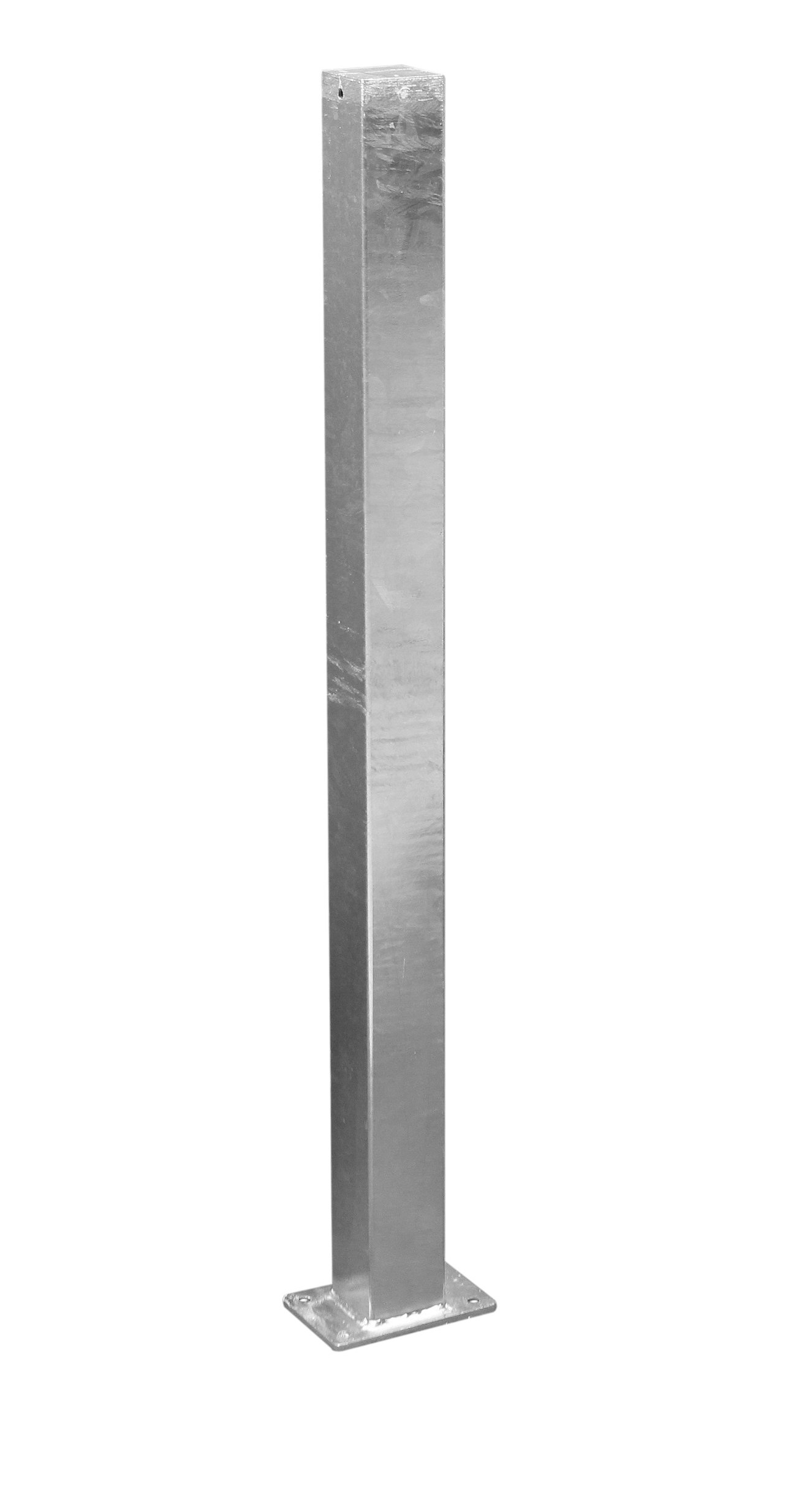 Absperrpfosten -OCTO- Ø 80 x 80 mm, mit Fußplatte zum Aufdübeln