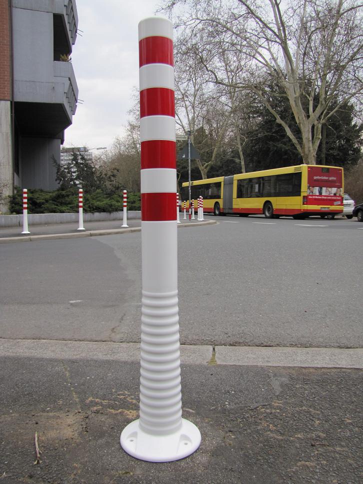 Flexibler Absperrpfosten "Flexipfosten Eco" Ø 80 mm, weiss, überfahrbar