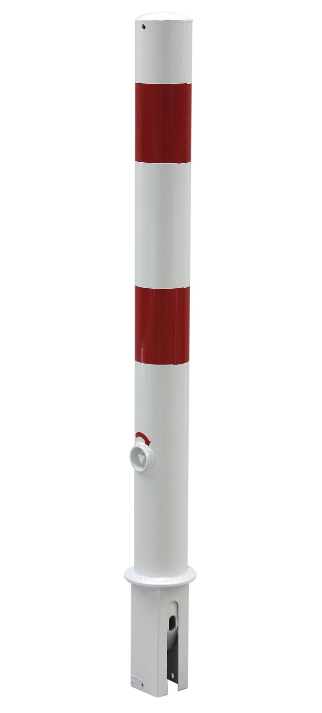 Absperrpfosten -CRASSUS- aus Stahl Ø 89 mm, herausnehmbar