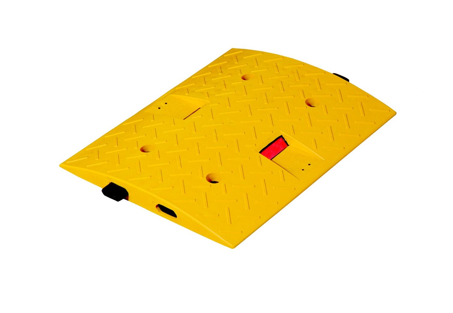 Temposchwellen-Set 30 km/h, 2,4 bis 6,9 m gelb/schwarz aus PP, 4 cm hoch
