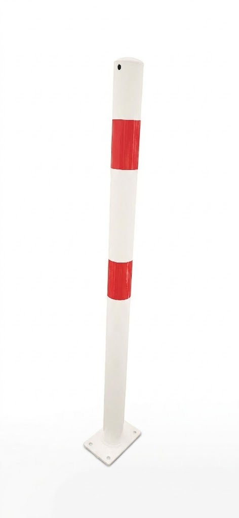 Absperrpfosten -PARVUS- aus Stahl Ø 48 mm, zum Aufdübeln