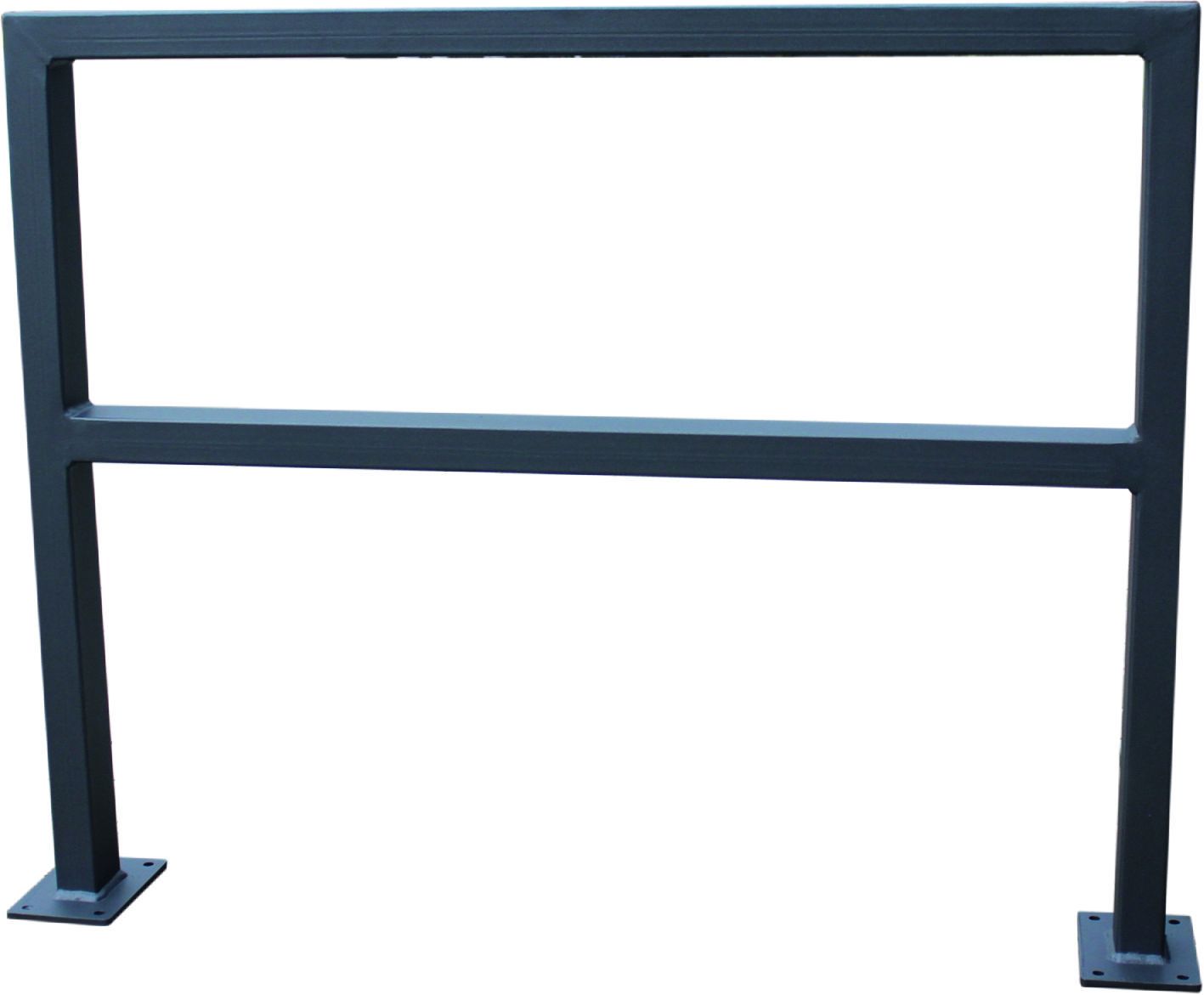 Anlehnbügel -QUADRUS- aus Stahl 80x20 mm