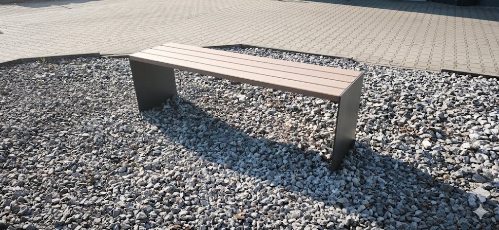 Hockerbank - CUBITO - mit WPC Bohlen