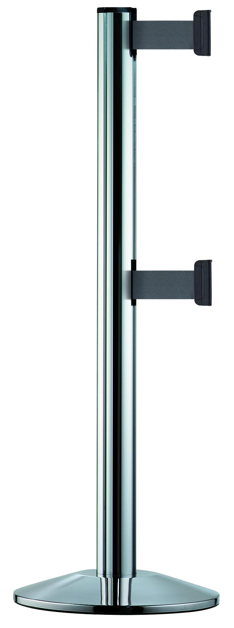 Gurtpfosten -BELTRAC EXTEND DOUBLE-, aus Aluminium, Gurtlänge 2 x 3,7 m