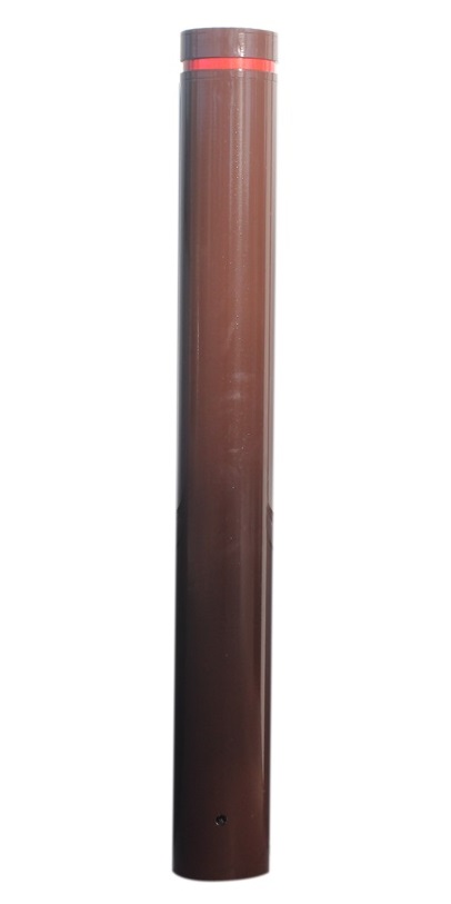 Stahlpoller PHARUS mit Ziernut, Ø 121 mm, Höhe: 750 mm, ortsfest