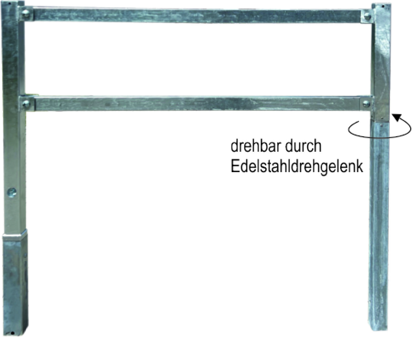 Wegesperre 70x70 mm, herausnehmbar, 2500 mm