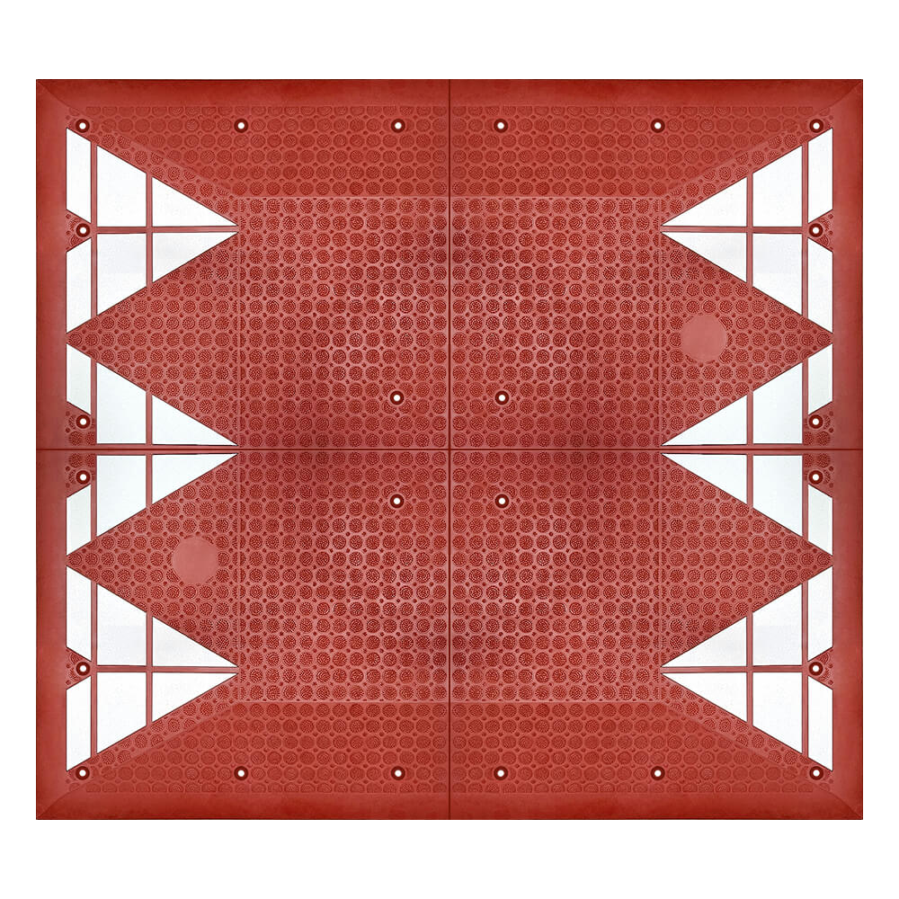 Berliner Kissen Rot – 2000 x 1800 x 65 mm