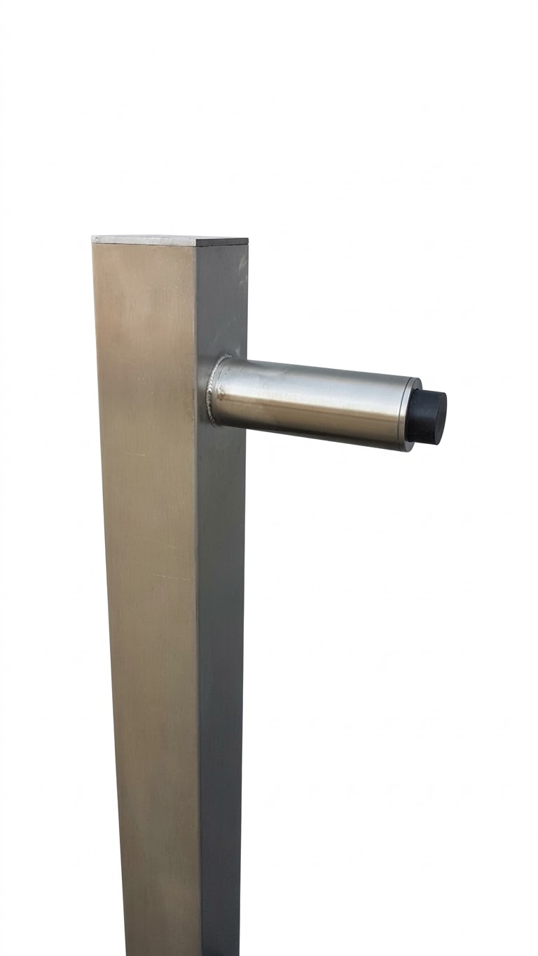 Stand-Türstopper CONSISTO aus Edelstahl 70x70 mm